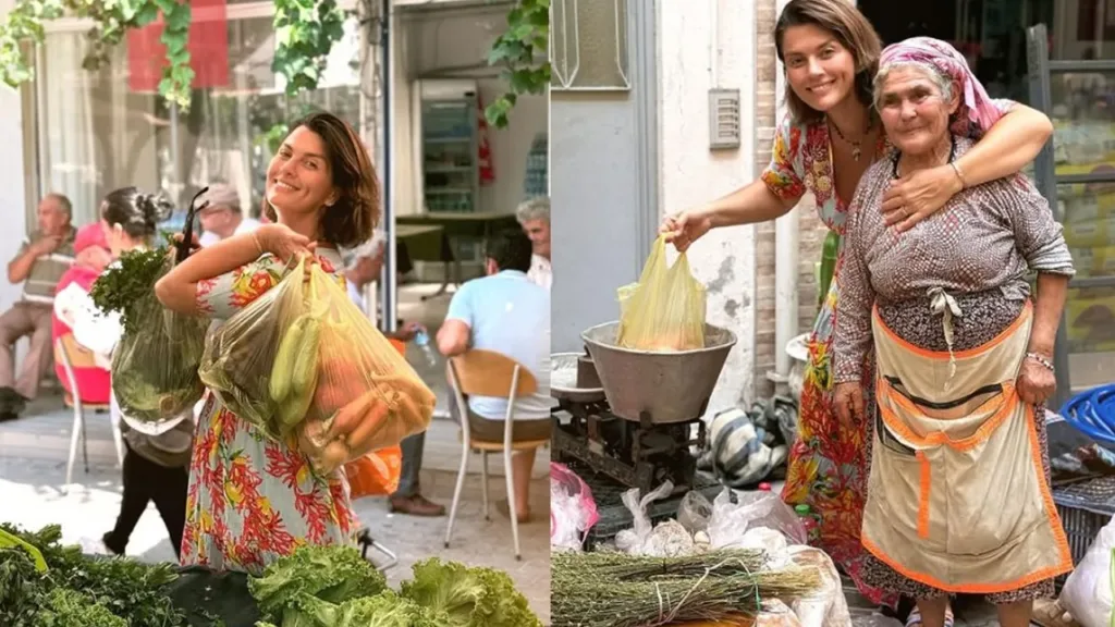 Açelya Akkoyun’dan Halk Pazarında Sıcak Anlar